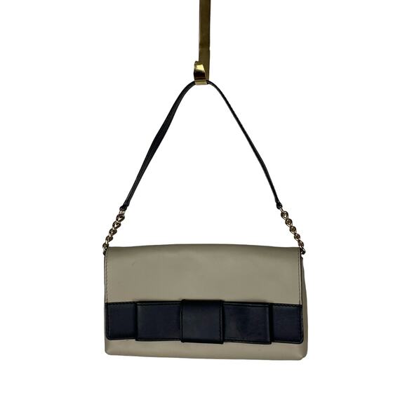 kate spade Handbags - Kate Spade Bow Bridge Monette Shouder Bag or Clutch in Beige and Black